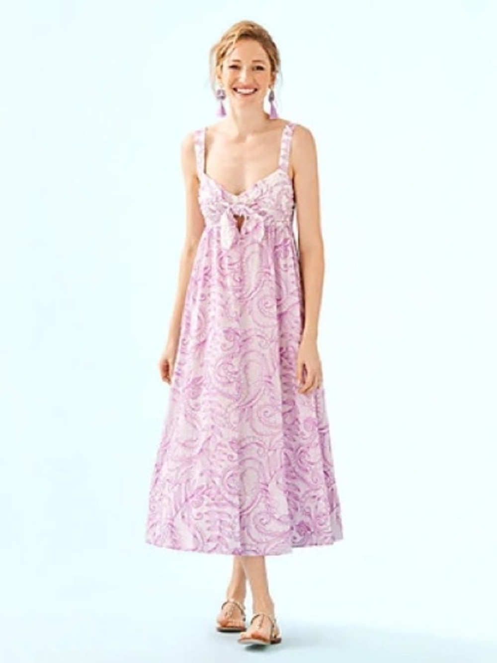 Lilly Pulitzer Sabrinah Midi Dress Sunshine Swirl Size 6